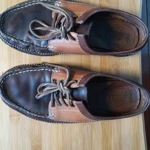 Wallace & Barns two tone leather mocs